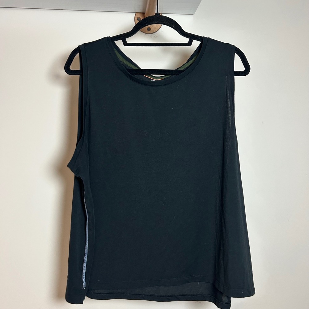 Bombas Womens Black Bee Better Performance Sleeveless Tank Top Size‎ 1X